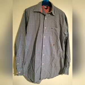 Tommy Hilfiger Red Blue Green Long Sleeve Plaid Shirt (S/P)